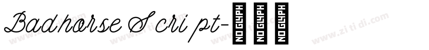 Badhorse Script字体转换 Badhorse Script字体转换